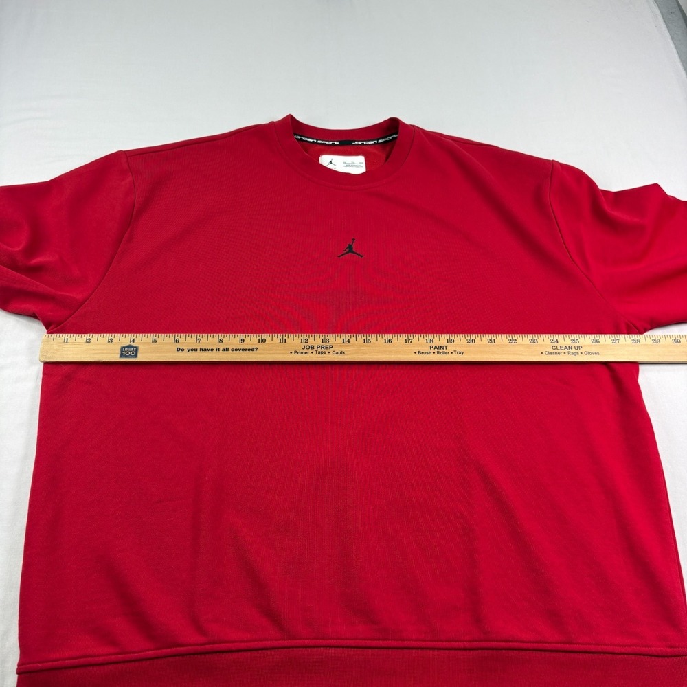Air Jordan Sweatshirt Mens 2XL Red Crossover Pullover Crew Neck Stretch - Picture 4 of 9